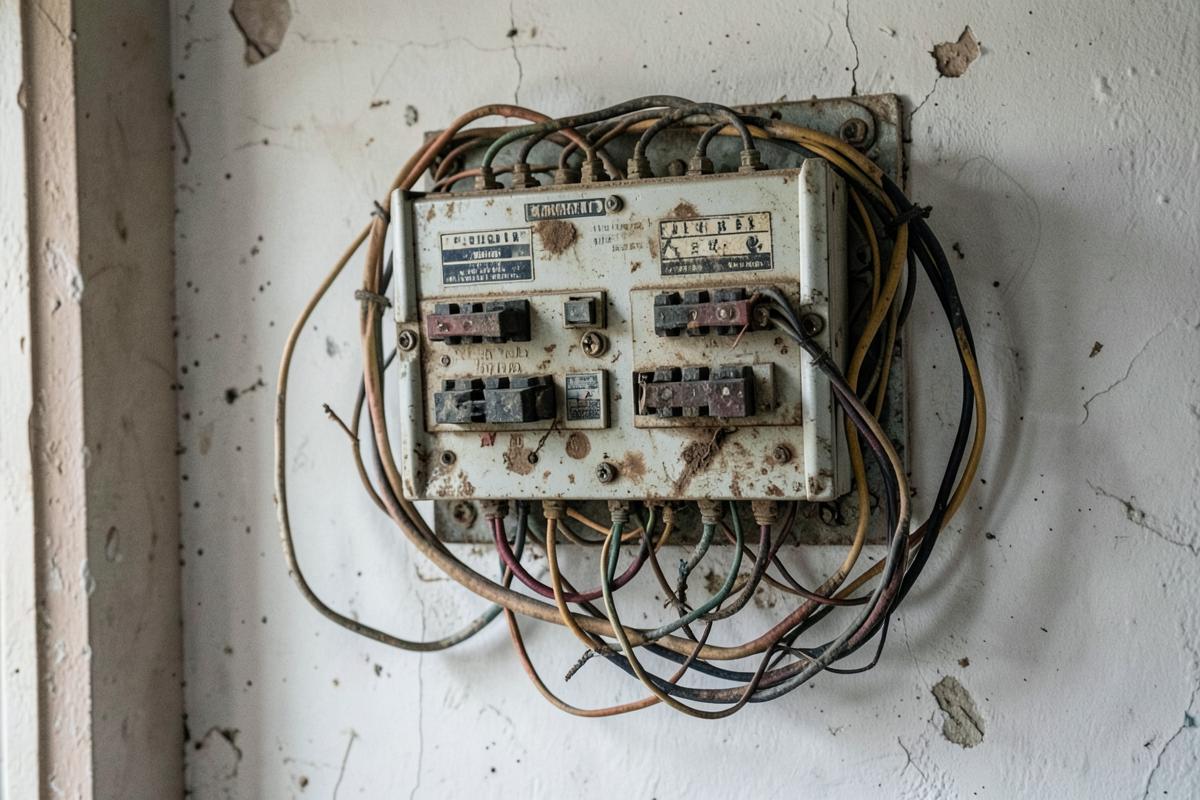 Antes: Cuadro eléctrico antiguo y cuadro eléctrico renovado